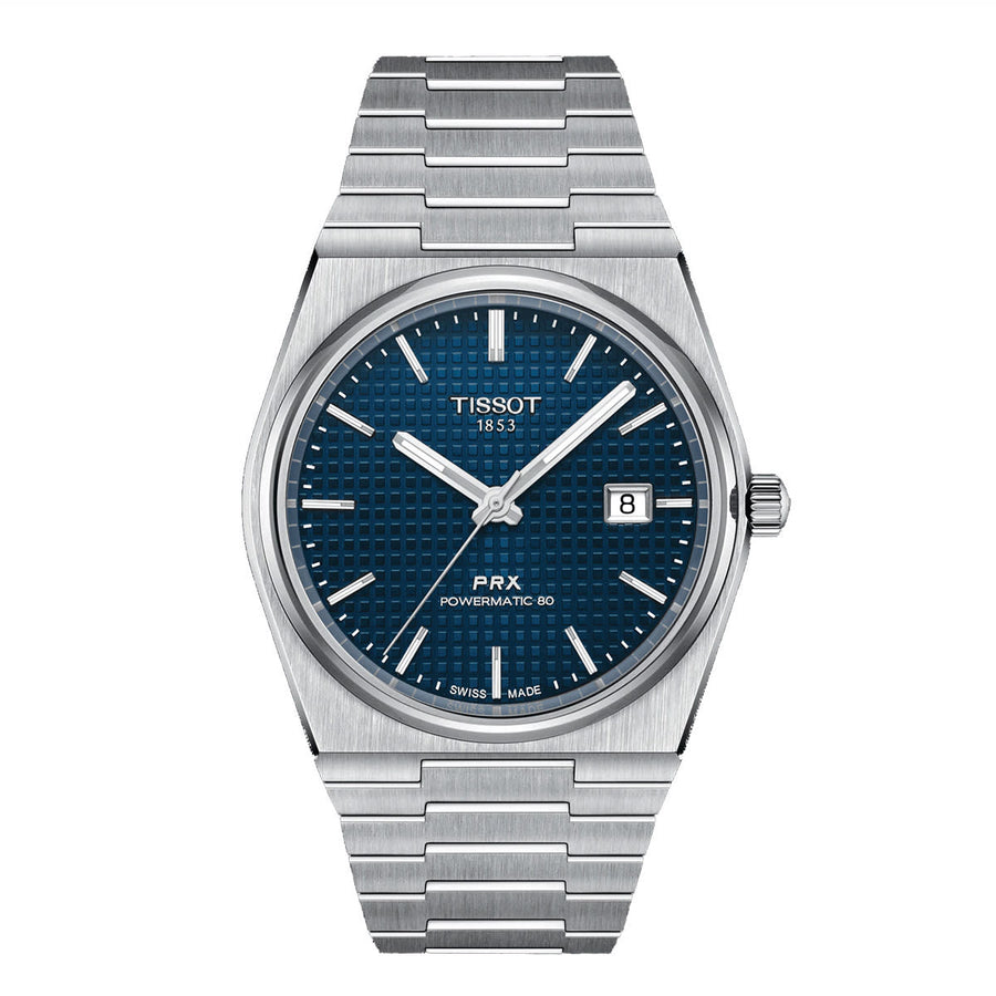 40mm PRX Powermatic 80 Watch with Blue Dial in Stainless Steel, Bracelet