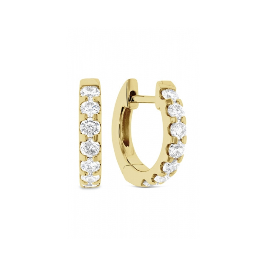 Odessa 0.49-0.57ct Diamond Huggie Hoops in 18K Yellow Gold