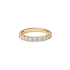 Signature 0.36-0.65ct Diamond 11-Stone Band in 18K Yellow Gold, size 6.5