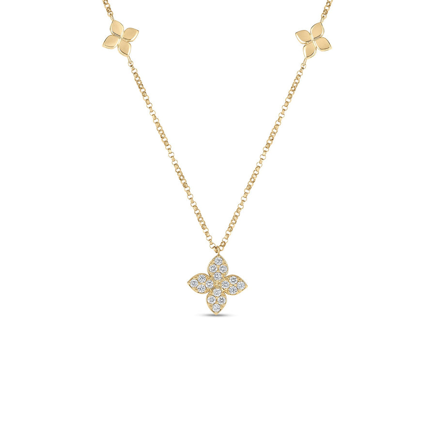 Love by the Inch 0.17ct Diamond Necklace in 18K Yellow Gold, 15.5-17" chain