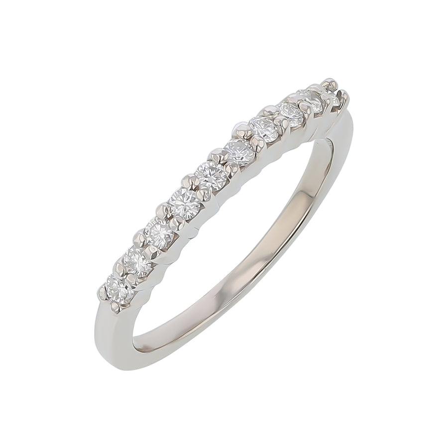 0.20ct Diamond Four Prong Band in Platinum, Size 6