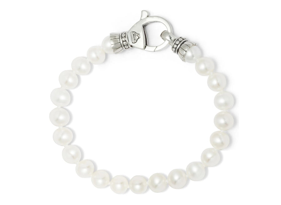 Luna 7-8mm Freshwater Pearl Bracelet in Sterling Silver, Size 7