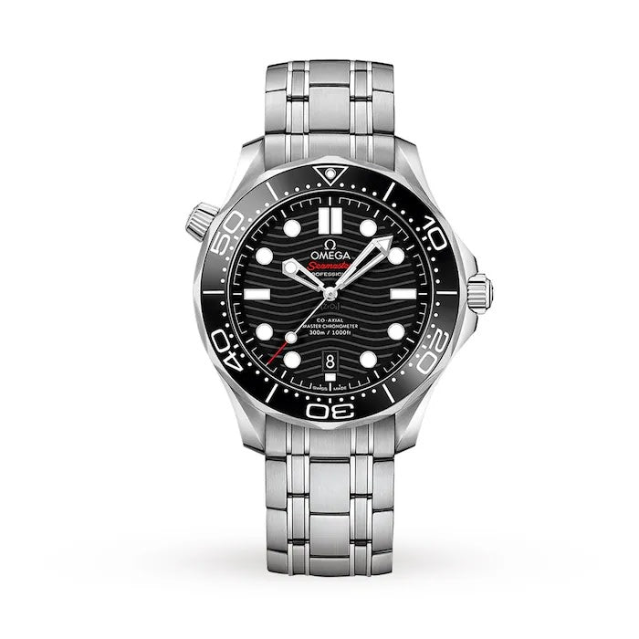42mm Seamaster Diver 300M Watch with Black Dial in Stainless Steel, Bracelet