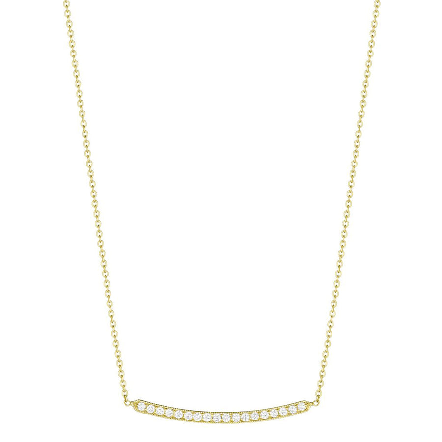 0.54ct Diamond Bar Necklace in 18K Yellow Gold