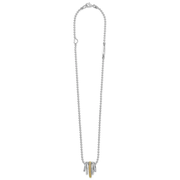 Caviar Lux 0.168ct Diamond 5 Row Necklace in 18K Yellow Gold and Sterling Silver 16-18"