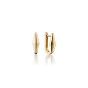 Points North Huggie Hoop Earrings in 18K Yellow Gold