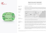 2.15ct Oval Tanzanian Mint Green Garnet and 0.52ct Diamond Ring in 18K White Gold, size 6.75