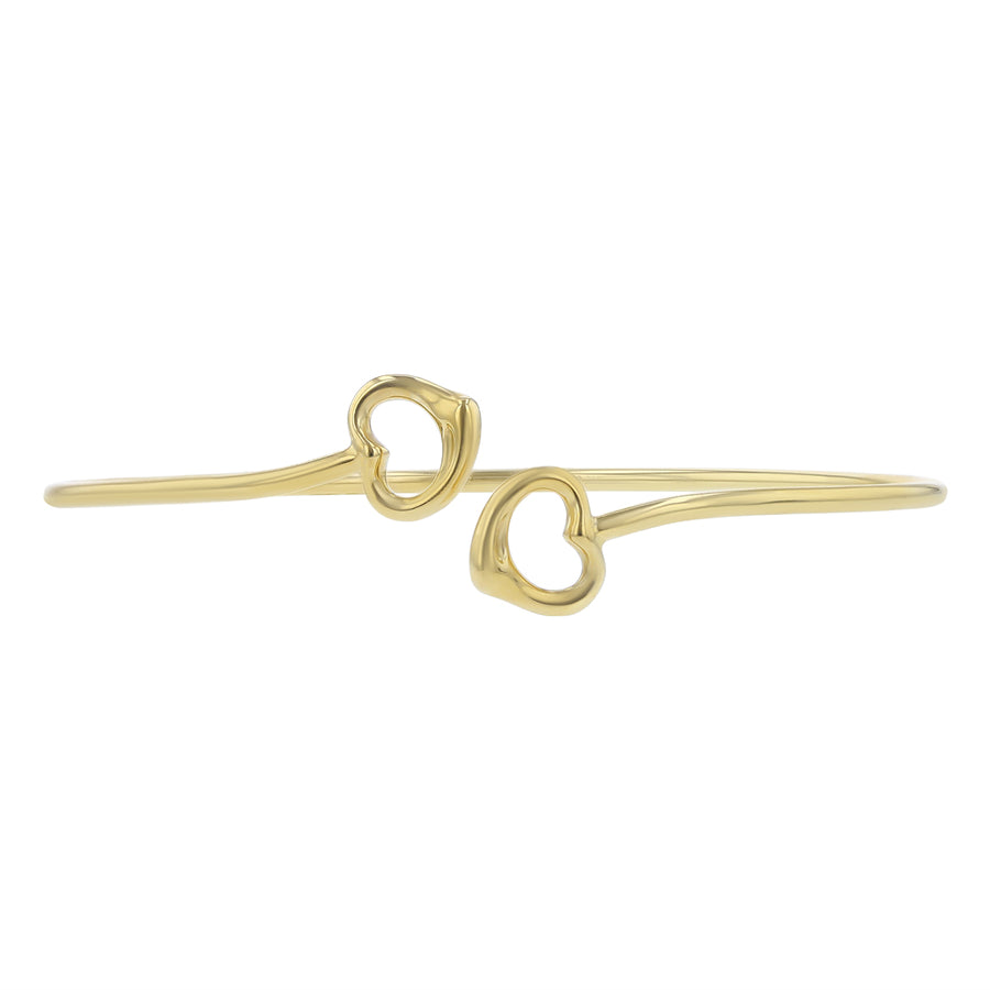 18K YELLOW GOLD TIFFANY AND CO OPEN HEART CUFF BRACELET
