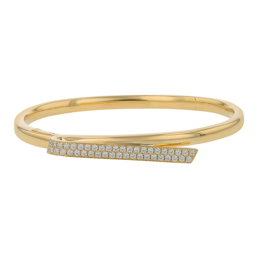 INSIDE/OUT 0.79-0.82ct Diamond Flip Bangle in 18K Yellow Gold