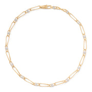 Marrakech Onde 0.66ct Diamond Necklace in 18K Yellow and White Gold, 18"