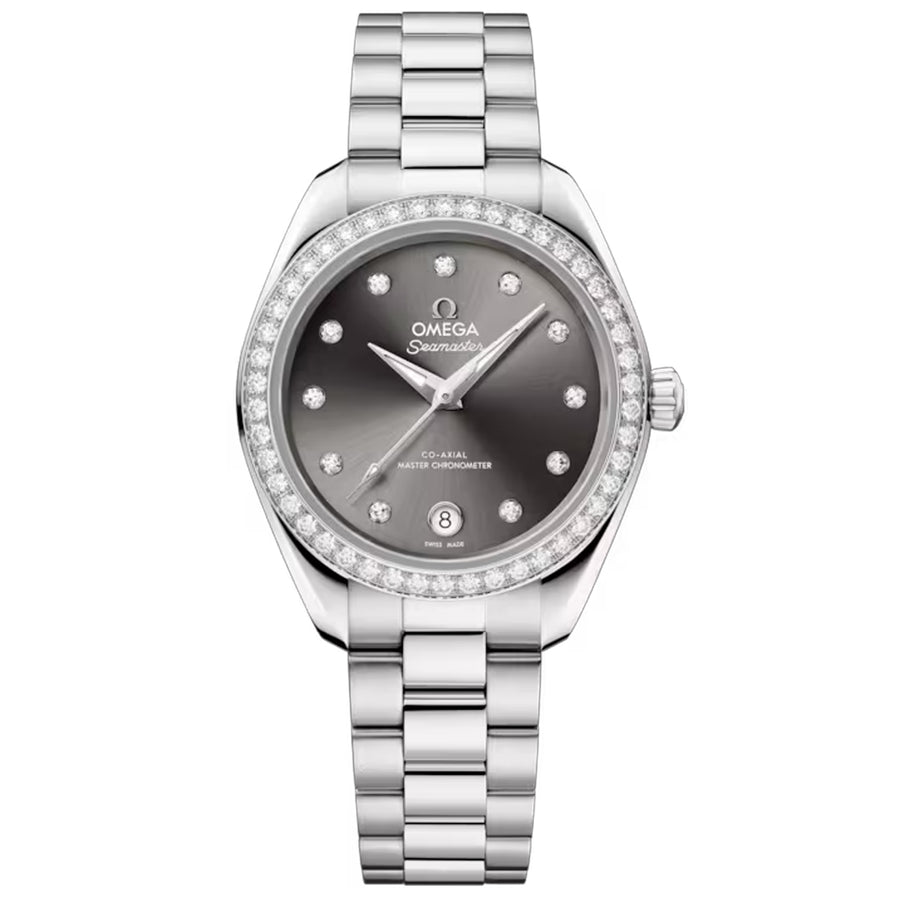30mm Seamaster Aqua Terra Watch with Grey Dial in Stainless Steel, Bracelet