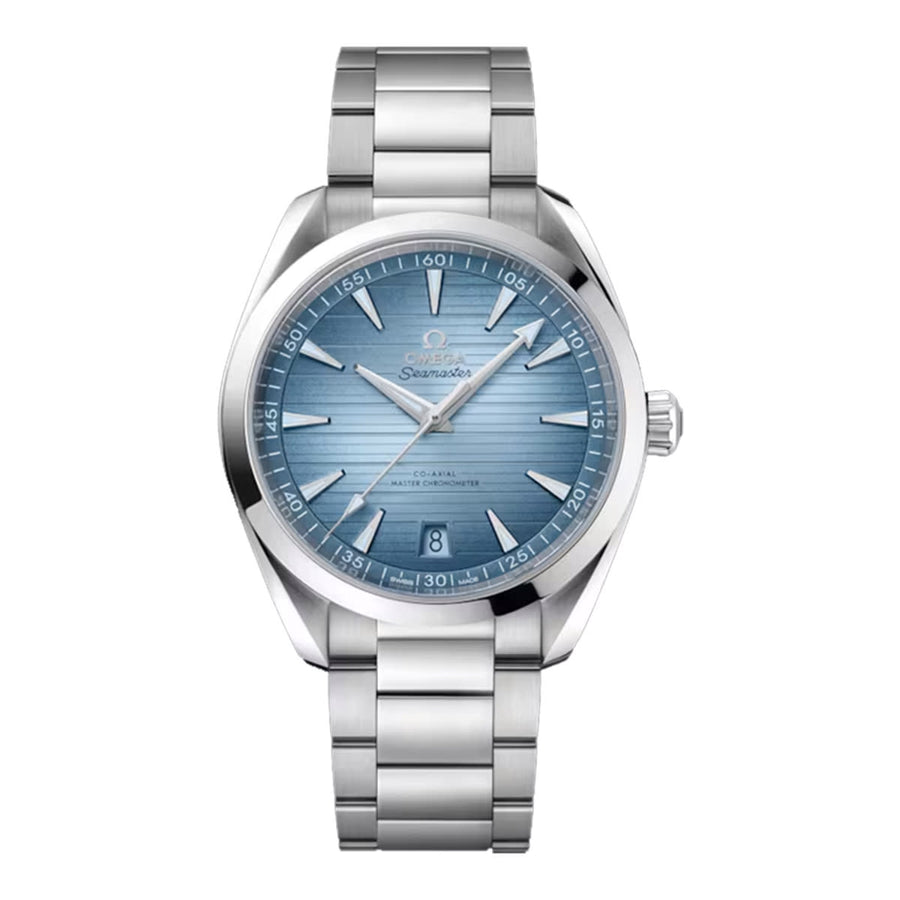 41mm Seamaster Aqua Terra 150M Watch with Blue Ice Dial in Stainless Steel, Bracelet