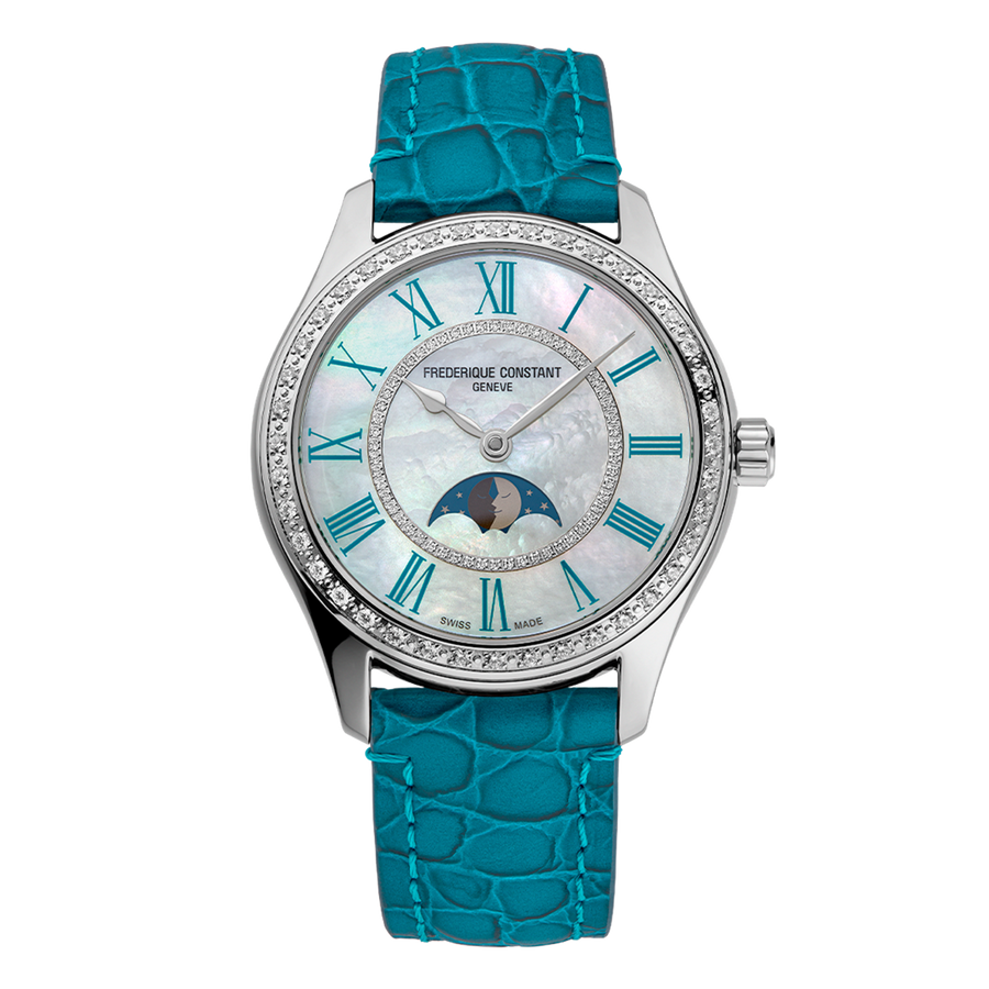 36mm Classics Elegance Luna Watch with Mother of Pearl Dial in Stainless Steel, Strap