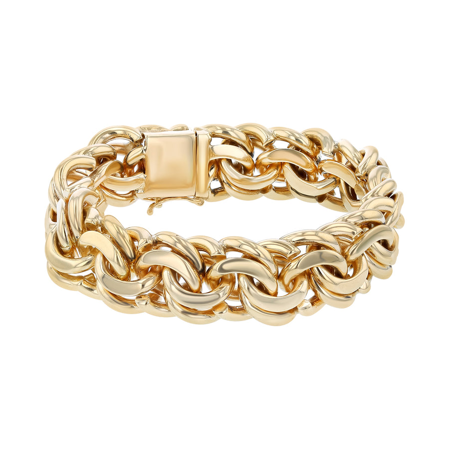 17mm Heavy Curb Link Bracelet in 14K Yellow Gold, 8"