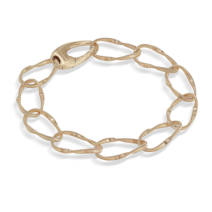 Marrakech Onde Hand Coiled Twisted Link Bracelet in 18K Yellow Gold, 7.75"