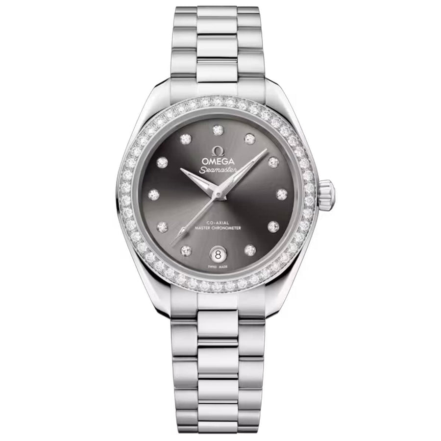 30mm Seamaster Aqua Terra Watch with Grey Dial in Stainless Steel, Bracelet