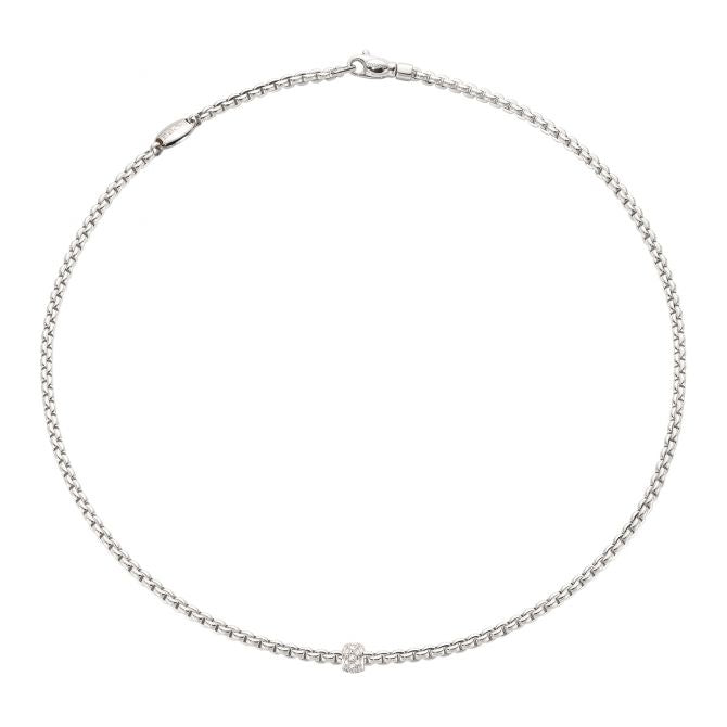 EKA Diamond Rope Necklace in 18K White Gold, 19.5in