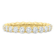 Silk Prong 1.60ct Diamond Eternity Band in 18K Yellow Gold, size 6