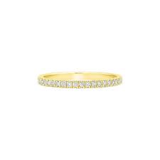 New Aire Round Diamond Halfway Band in 18K Yellow Gold, Size 6