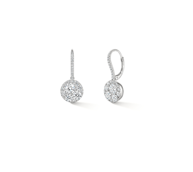 Tessa 2.19ct Diamond Drop Earrings in 18K White Gold