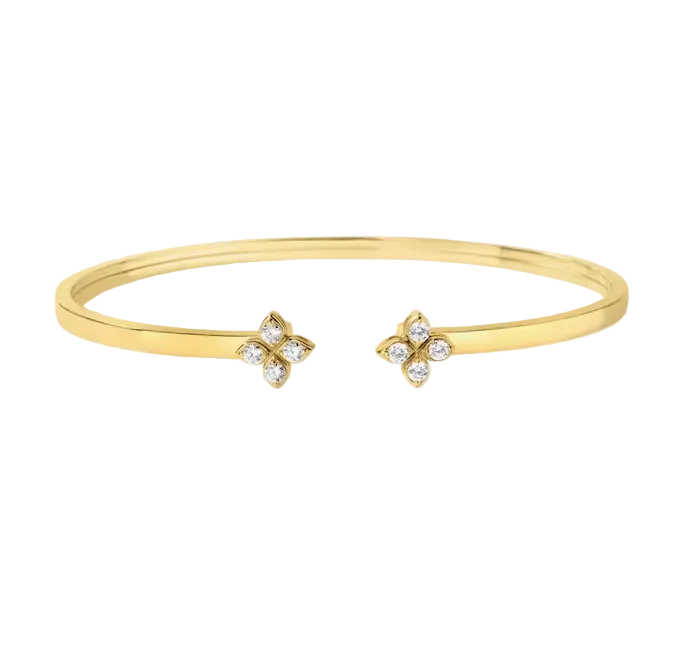 Love in Verona 0.20ct Diamond Bangle Bracelet in 18K Yellow Gold