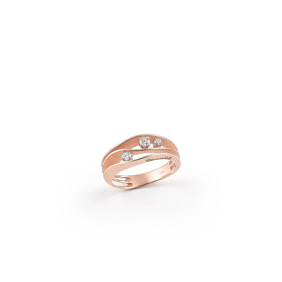 Dune 0.19ct Diamond Ring in 18K Pink Champagne Gold, size 7
