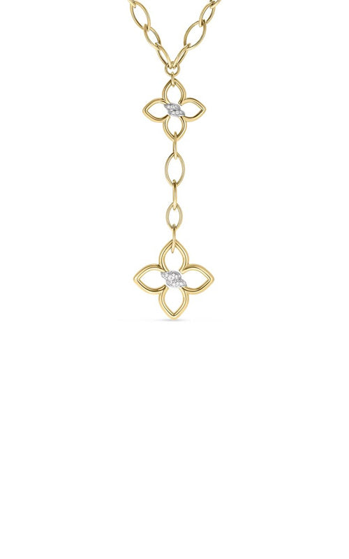 Cialoma 0.09ct Diamond Necklace in 18K Yellow and White Gold, 16"