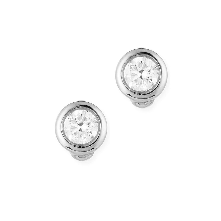 Tiny Treasures Diamond Stud Earrings in 18K White Gold