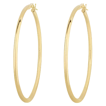 Hoop Earrings in 18K Yellow Gold, 45mm