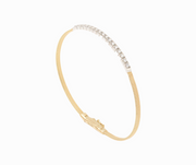 Masai Diamond Bar Bracelet in 18K Yellow and White Gold