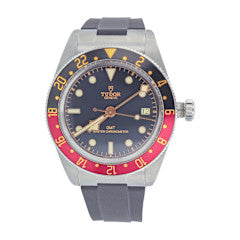 39mm Tudor Black Bay GMT Watch with Black Dial in Stainless Steel, Strap