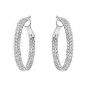 Moonlight Pave Hoop Earrings