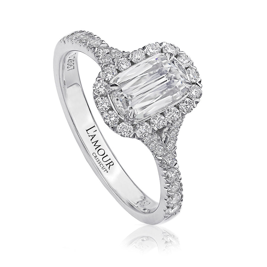 L'Amour Crisscut Diamond Engagement Ring