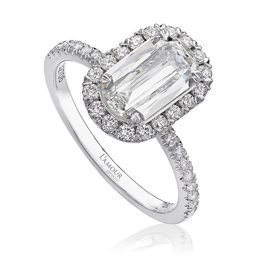 L'Amour Crisscut Diamond Classic Engagement Ring