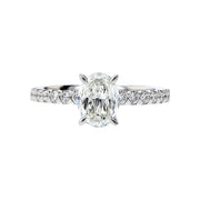 L'Amour Crisscut Oval Diamond Engagement Ring