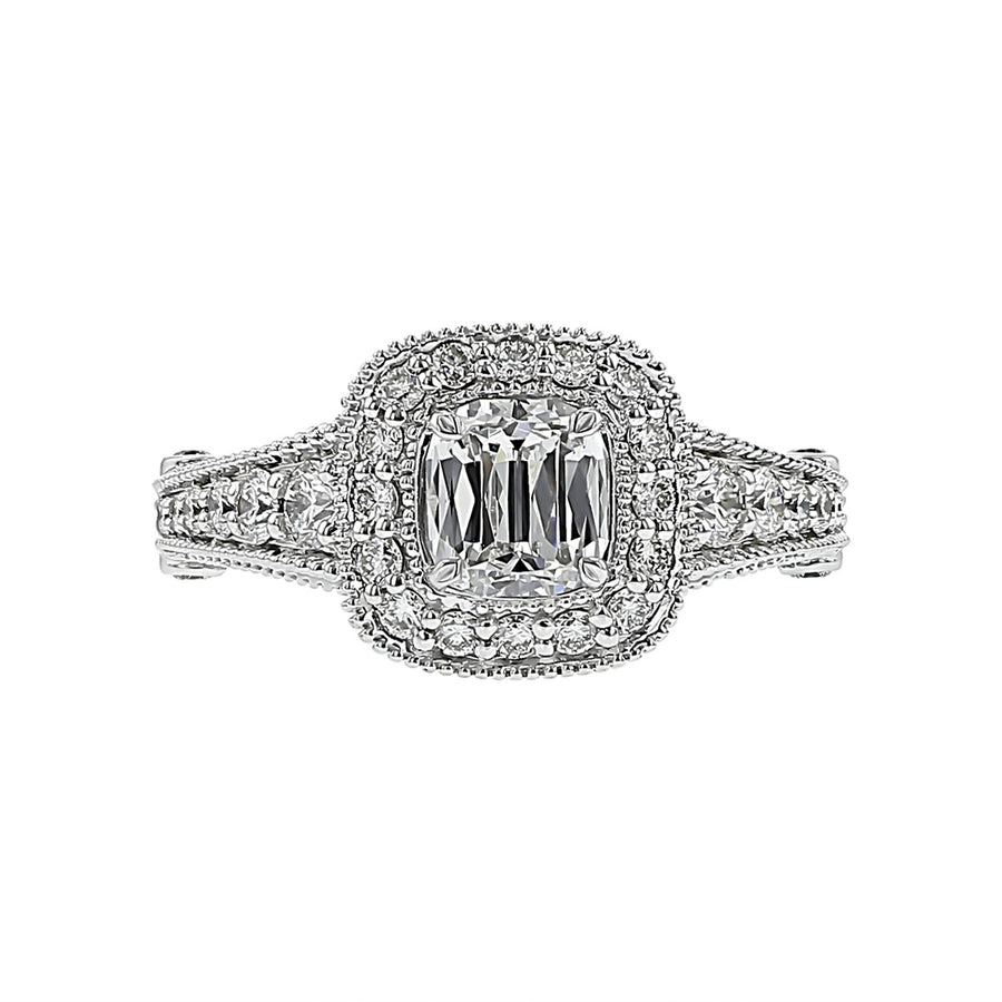 Crisscut Cushion Shape Diamond Engagement Ring