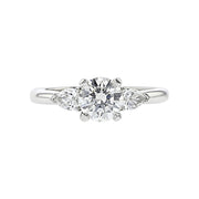 Diamond 3 Stone Engagement Ring Setting in Platinum