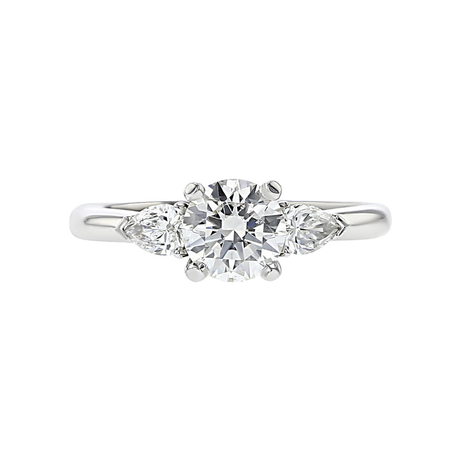 Diamond 3 Stone Engagement Ring Setting in Platinum