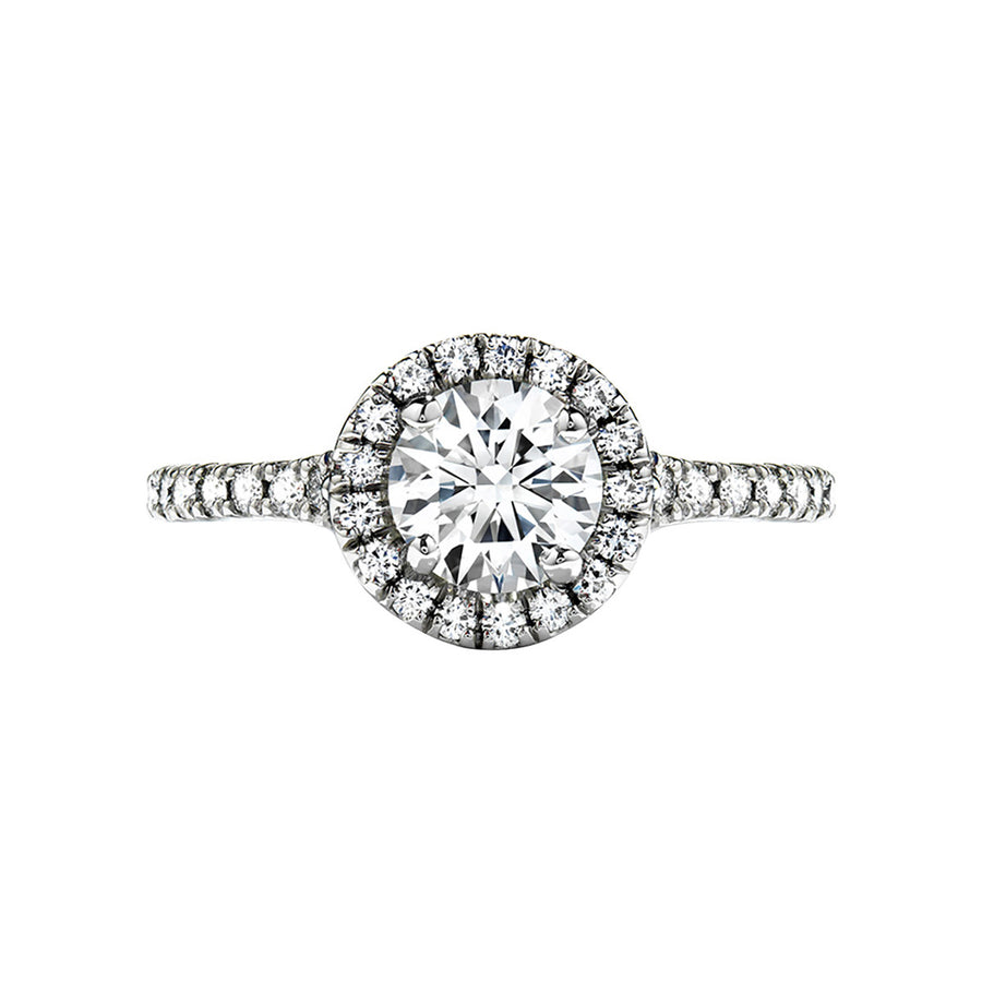 Transcend HOF Diamond Halo Engagement Ring