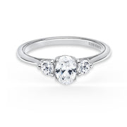 Three Stone Boho Diamond Engagement Ring Setting