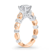 18K Two Tone Diamond Engagement Ring Setting