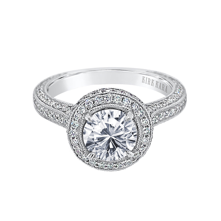Classic Halo Diamond Engagement Ring Setting