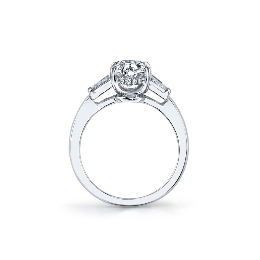 Platinum Kotlar Petite Diamond Engagement Ring