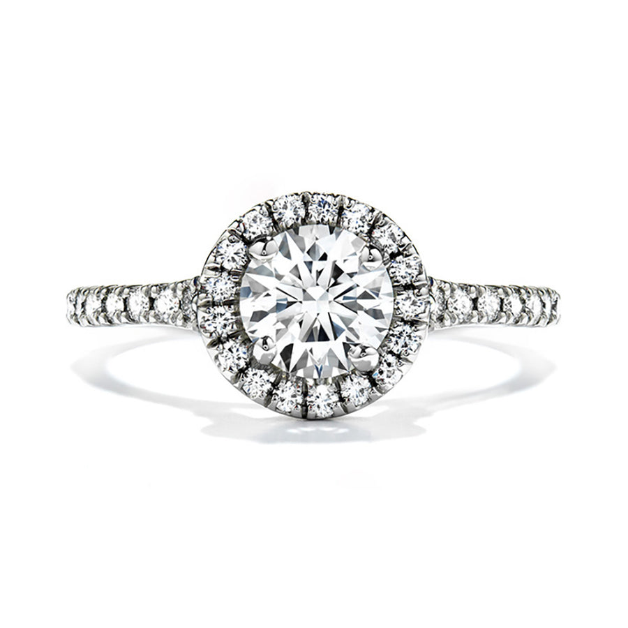 Platinum Transcend Single Halo Engagement Ring