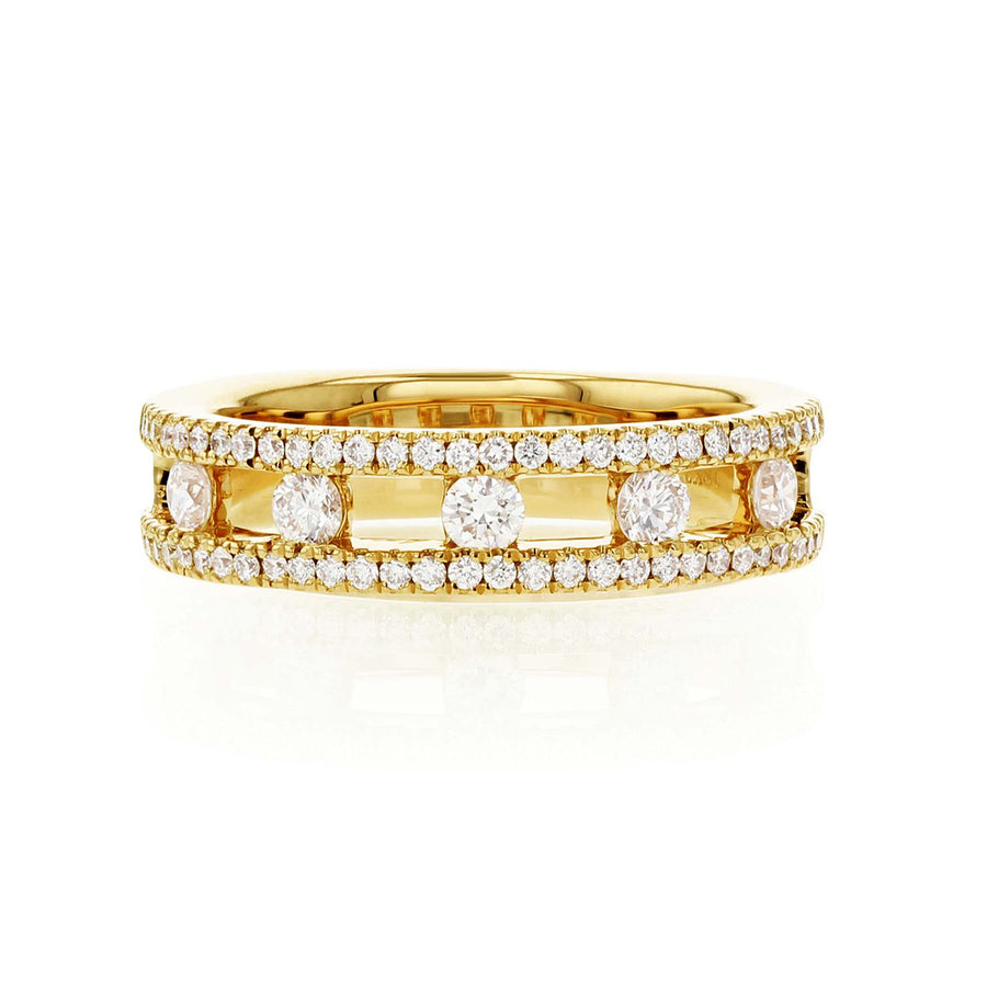 Precious Pastel Single Row Diamond Ring