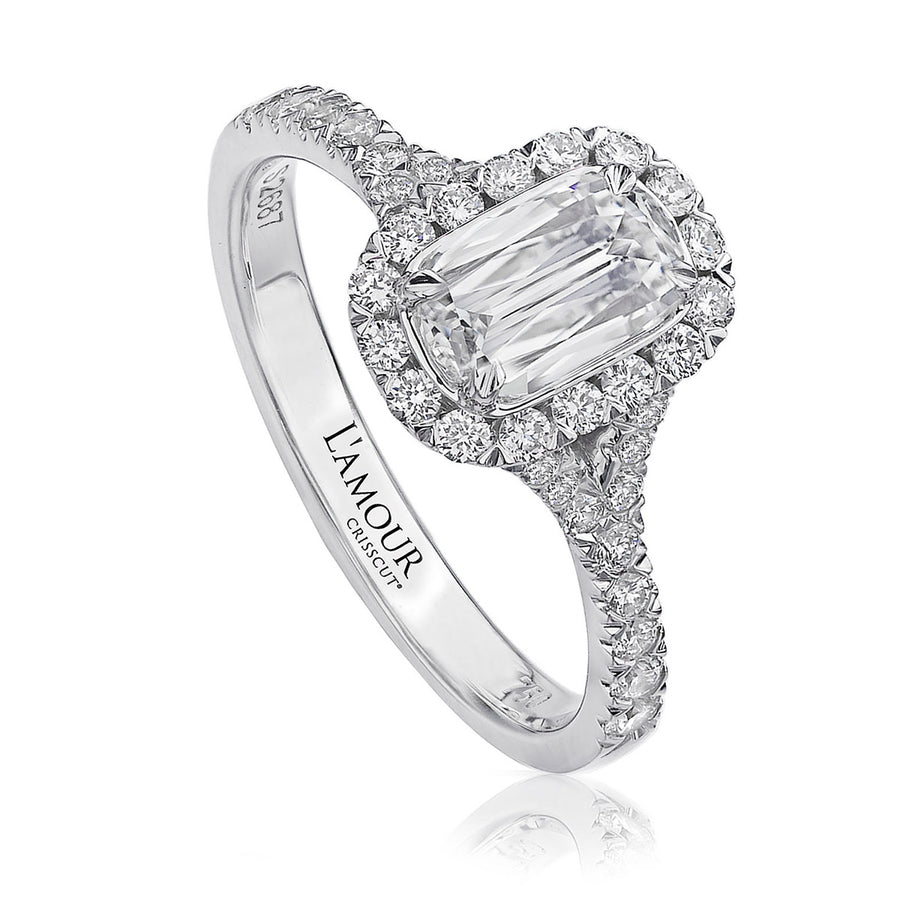 L'Amour Crisscut Diamond Engagement Ring