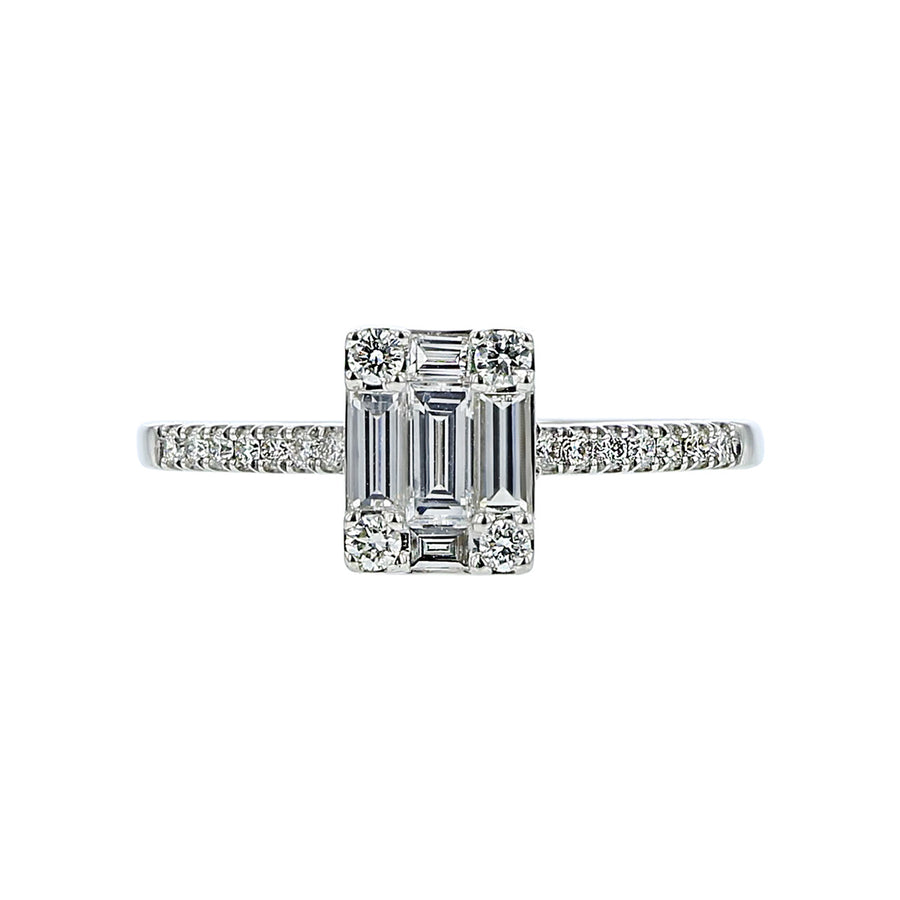 Baguette Diamond Engagement Ring