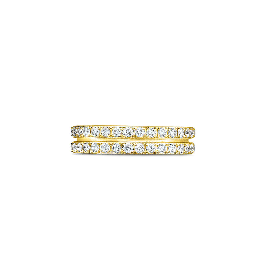 18K 2 Row Diamond Portofino Band