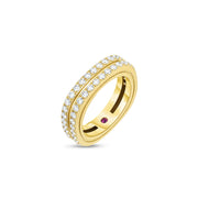 18K 2 Row Diamond Portofino Band