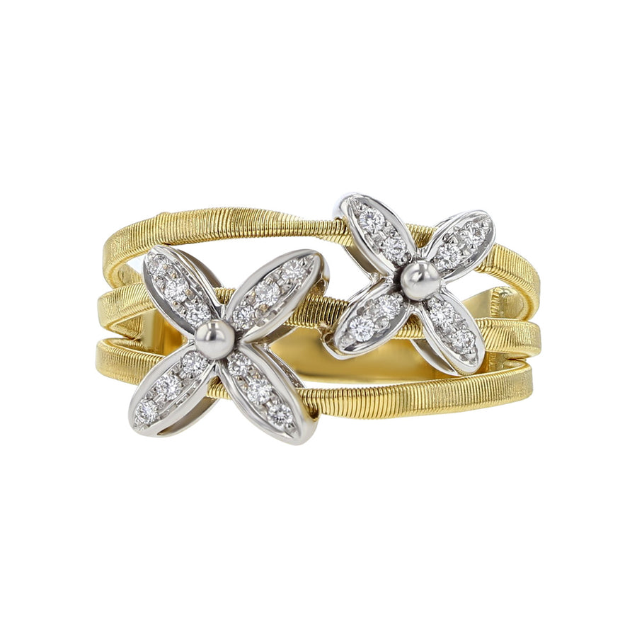 Marrakech Onde Diamond Flower Multi Strand Ring